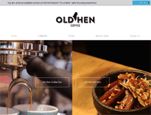 Tablet Screenshot of oldhencoffee.com